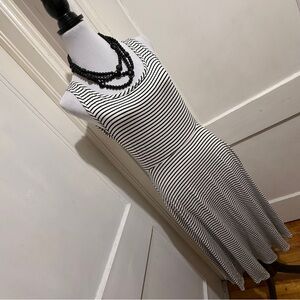 Olivia Rae Black and White Striped Casual Dress